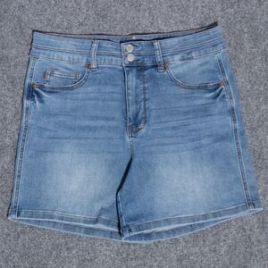 Judy Blue High Waist Tummy Control Cool Stretch Denim Jean Shorts Women's XL